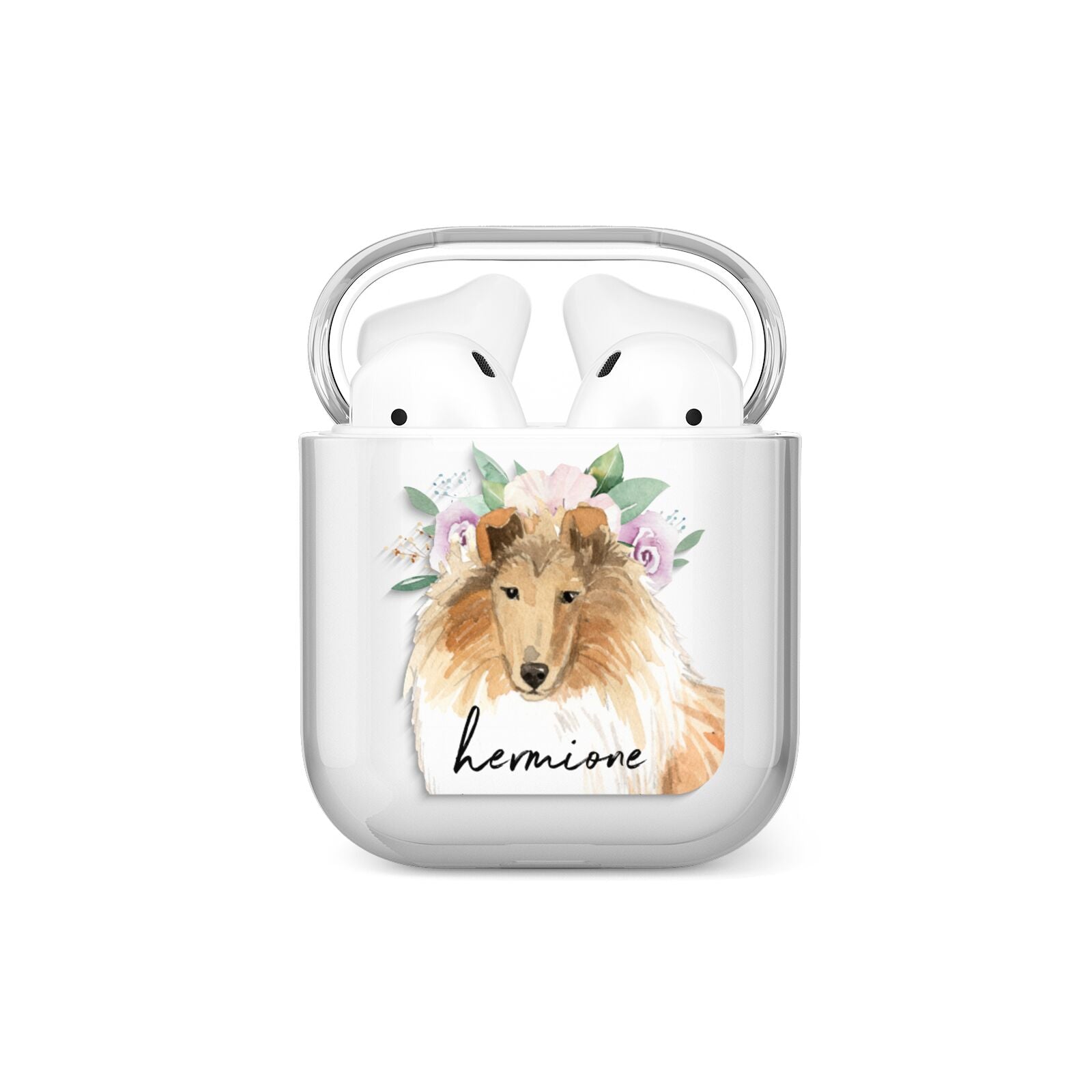 Personalised Rough Collie AirPods Case
