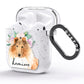 Personalised Rough Collie AirPods Glitter Case Side Image