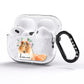 Personalised Rough Collie AirPods Pro Glitter Case Side Image
