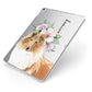 Personalised Rough Collie Apple iPad Case on Silver iPad Side View
