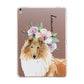 Personalised Rough Collie Apple iPad Rose Gold Case