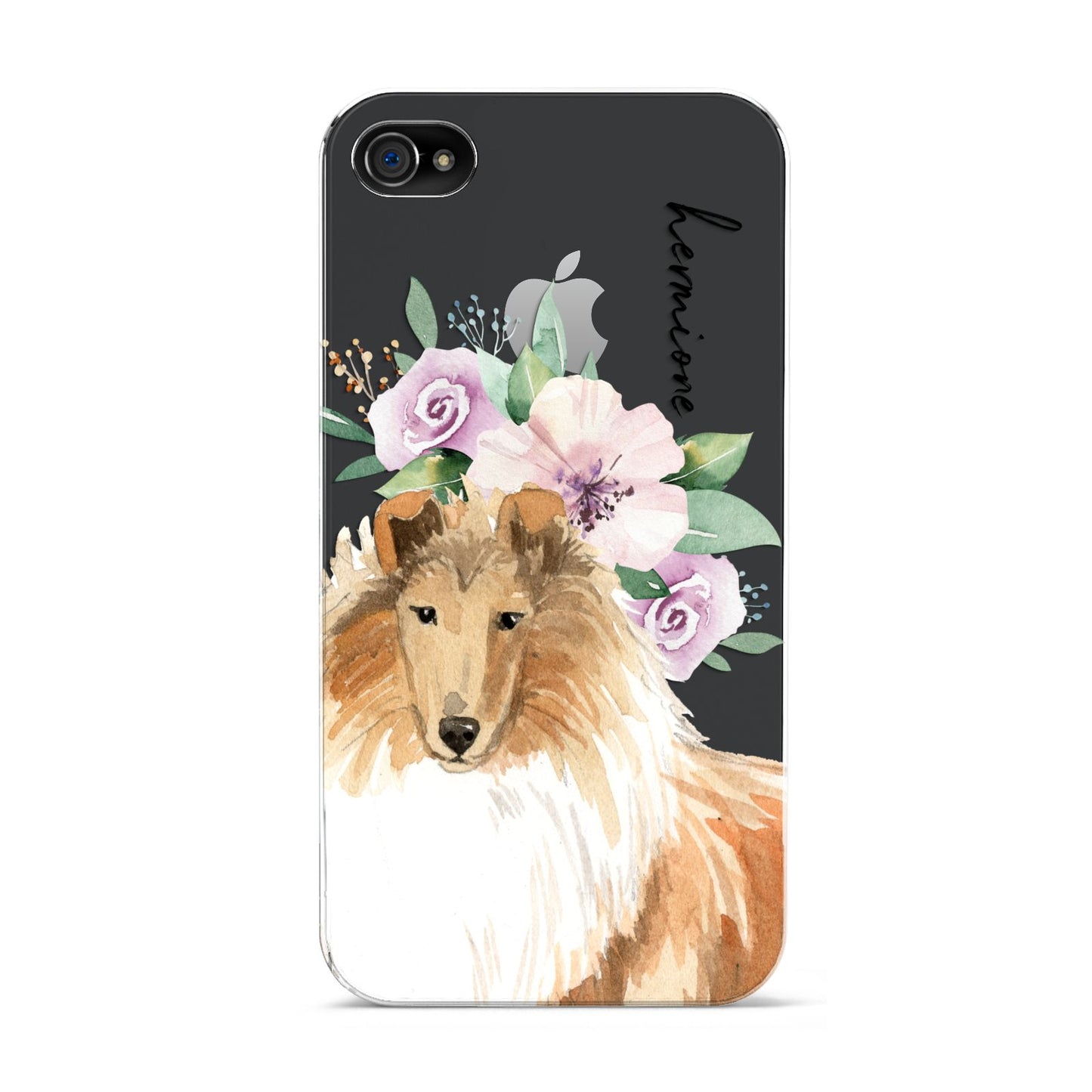 Personalised Rough Collie Apple iPhone 4s Case
