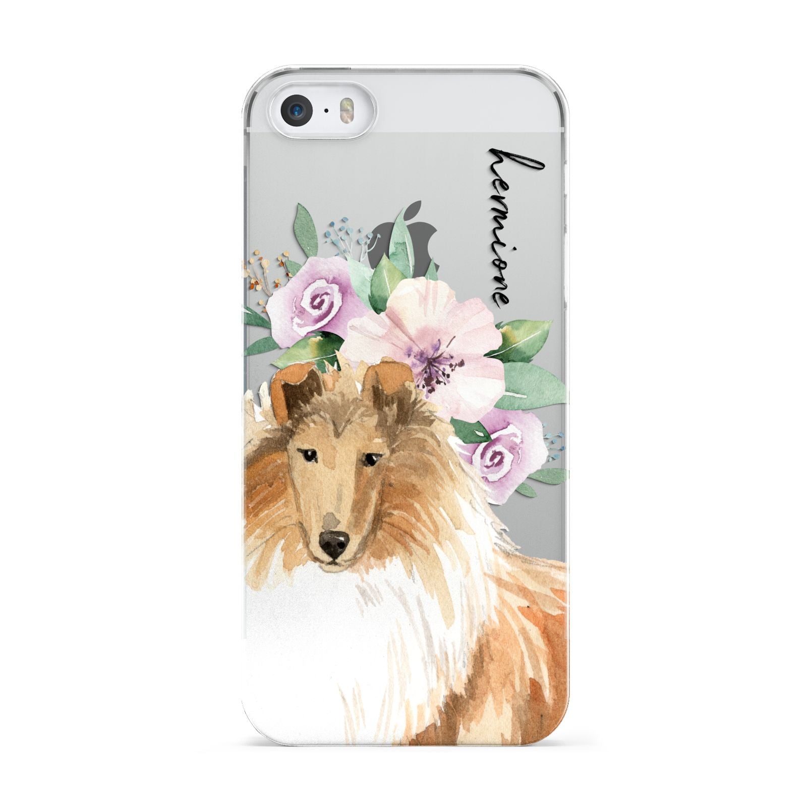 Personalised Rough Collie Apple iPhone 5 Case
