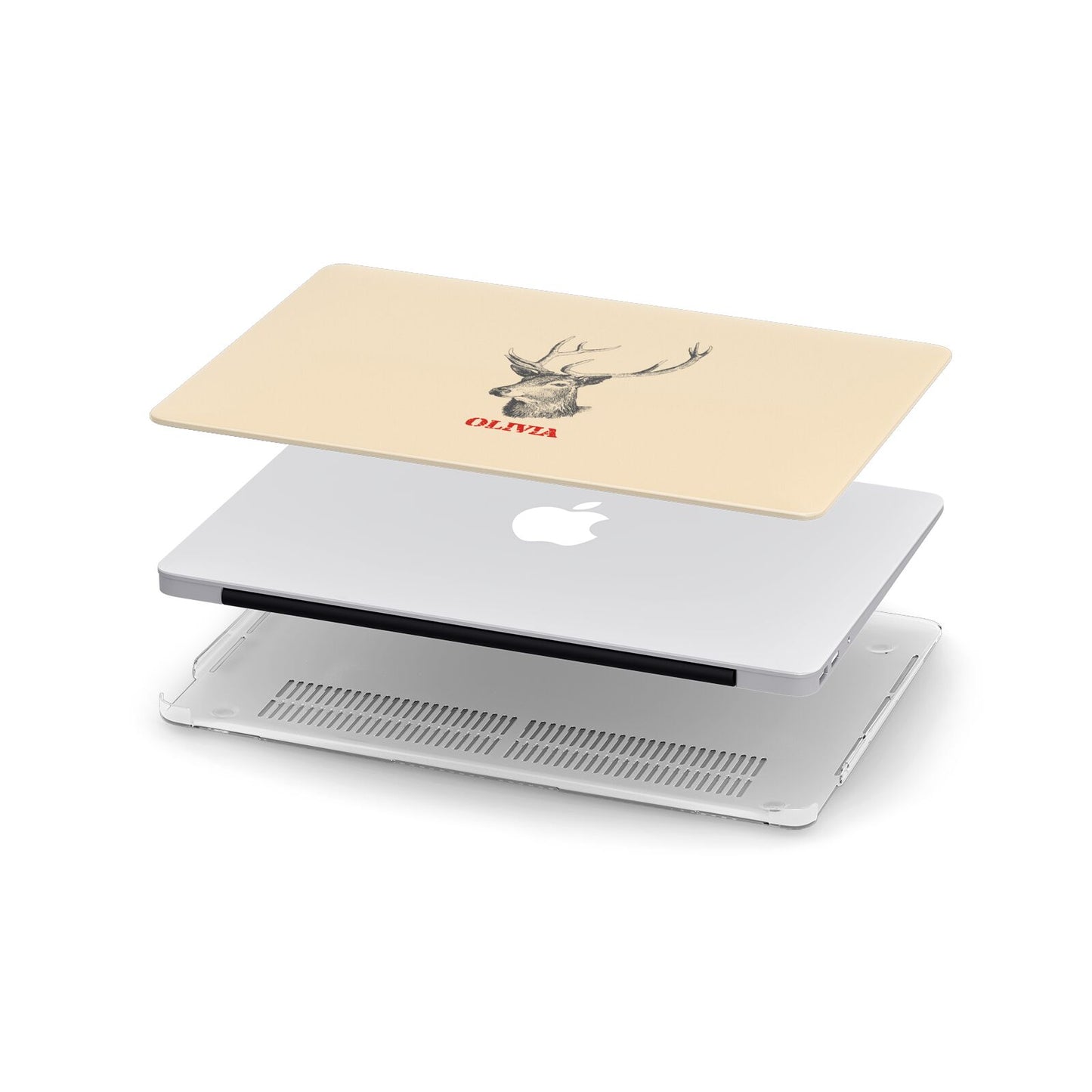 Personalised Rudolph Apple MacBook Case in Detail