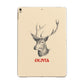 Personalised Rudolph Apple iPad Gold Case