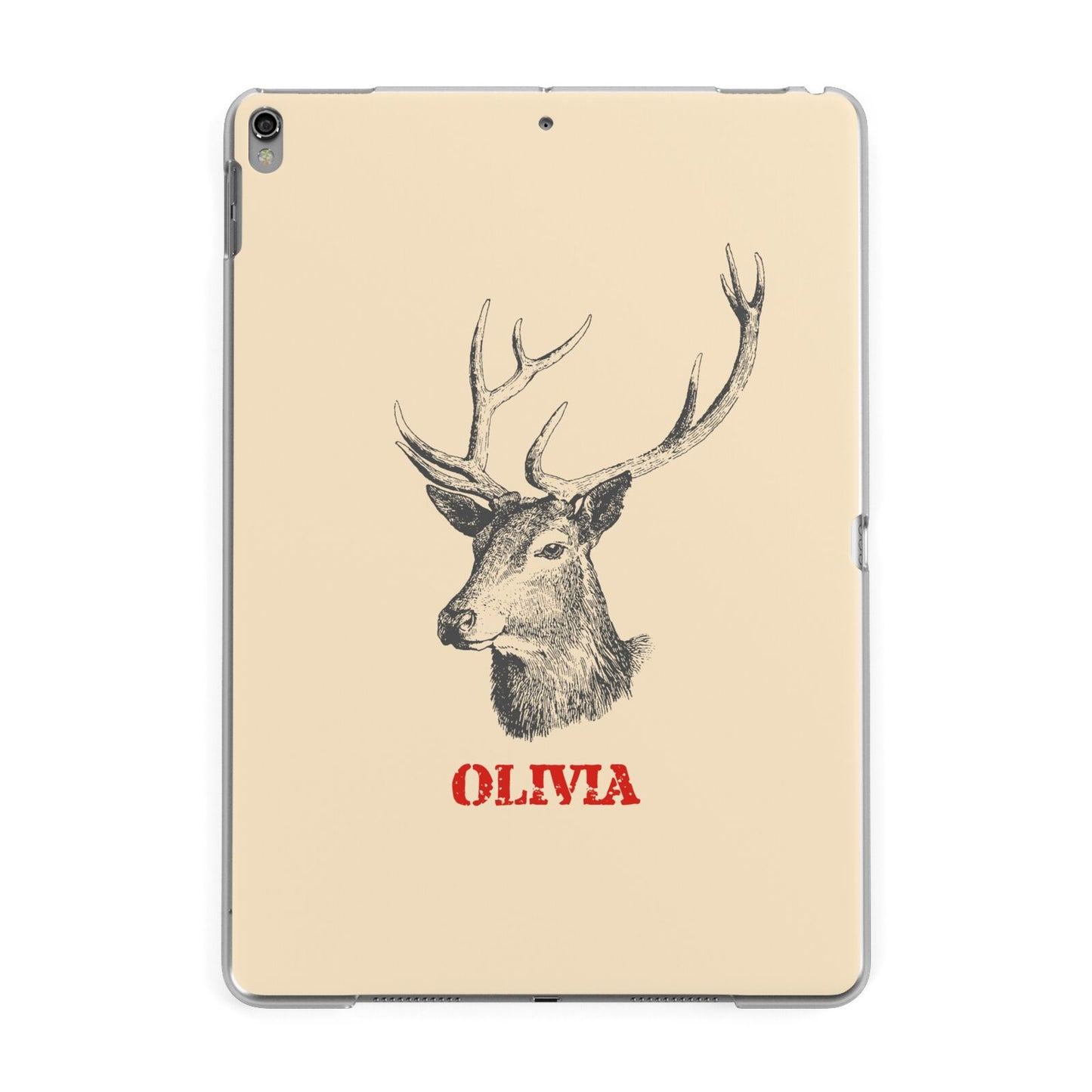 Personalised Rudolph Apple iPad Grey Case