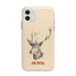 Personalised Rudolph Apple iPhone 11 in White with Bumper Case