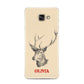 Personalised Rudolph Samsung Galaxy A3 2016 Case on gold phone