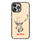 Personalised Rudolph iPhone 13 Pro Max Black Impact Case on Silver phone