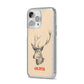 Personalised Rudolph iPhone 14 Pro Max Glitter Tough Case Silver Angled Image