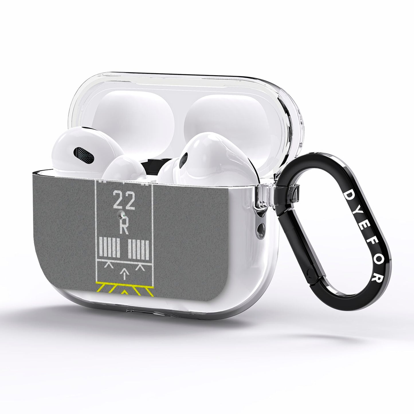 Personalised Runway AirPods Pro Clear Case Side Image