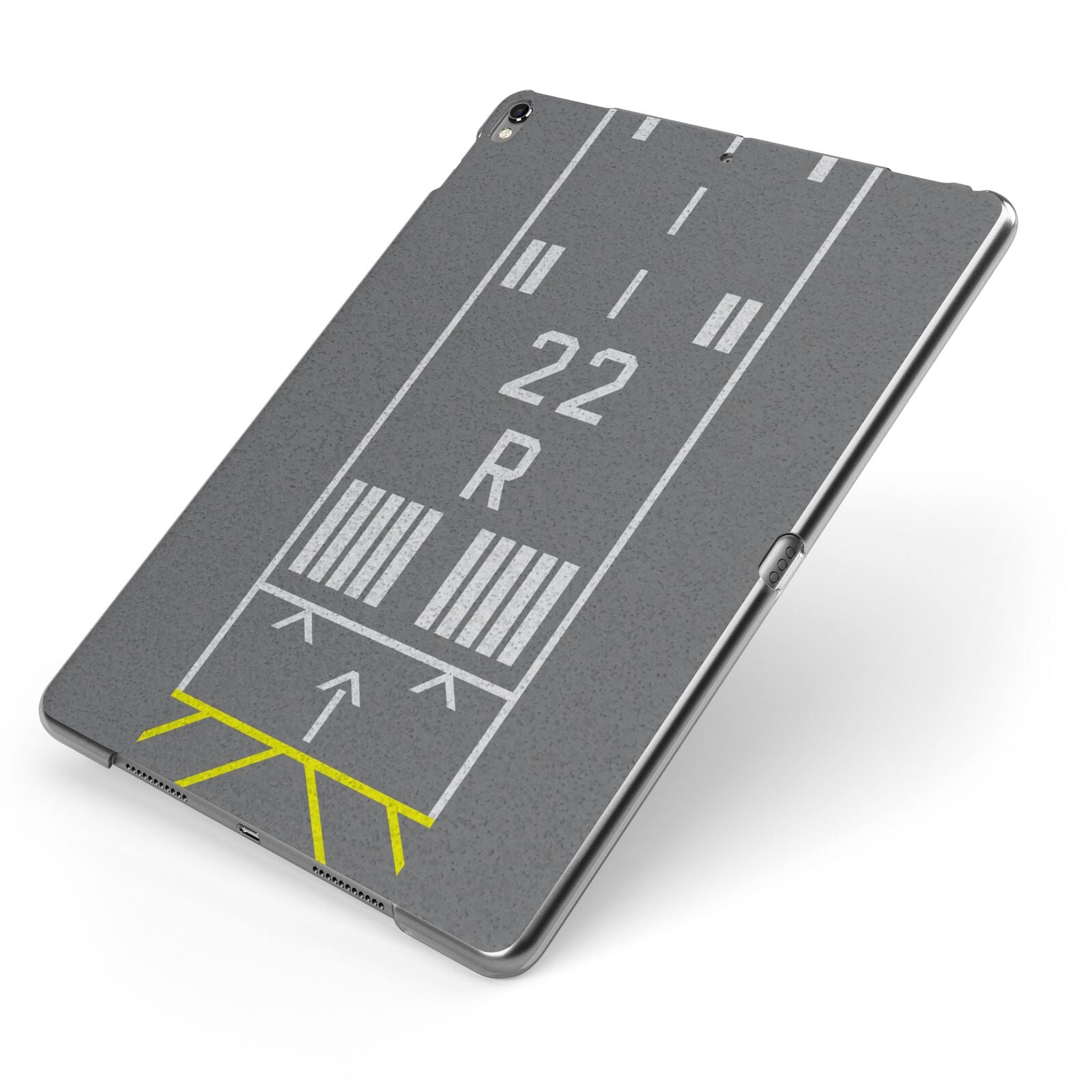 Personalised Runway Apple iPad Case on Grey iPad Side View