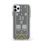 Personalised Runway Apple iPhone 11 Pro Max in Silver with White Impact Case