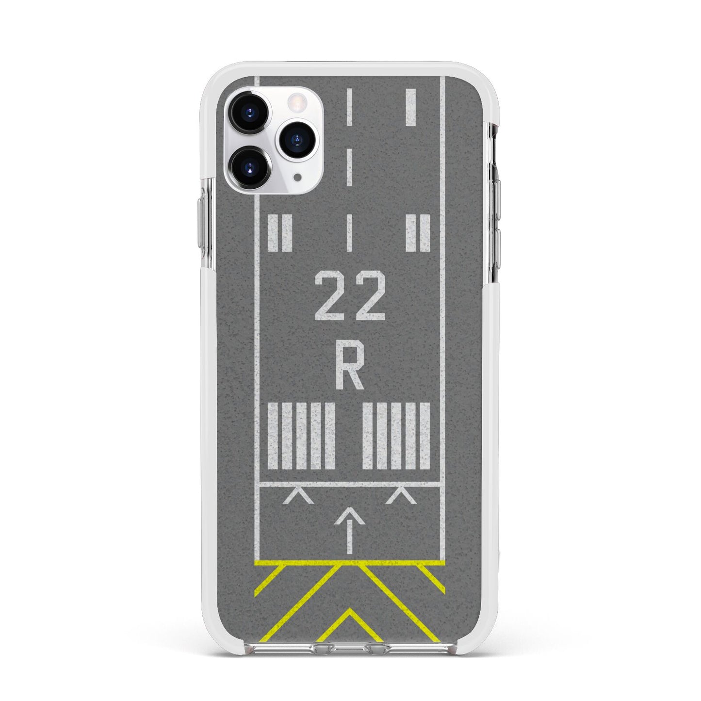 Personalised Runway Apple iPhone 11 Pro Max in Silver with White Impact Case