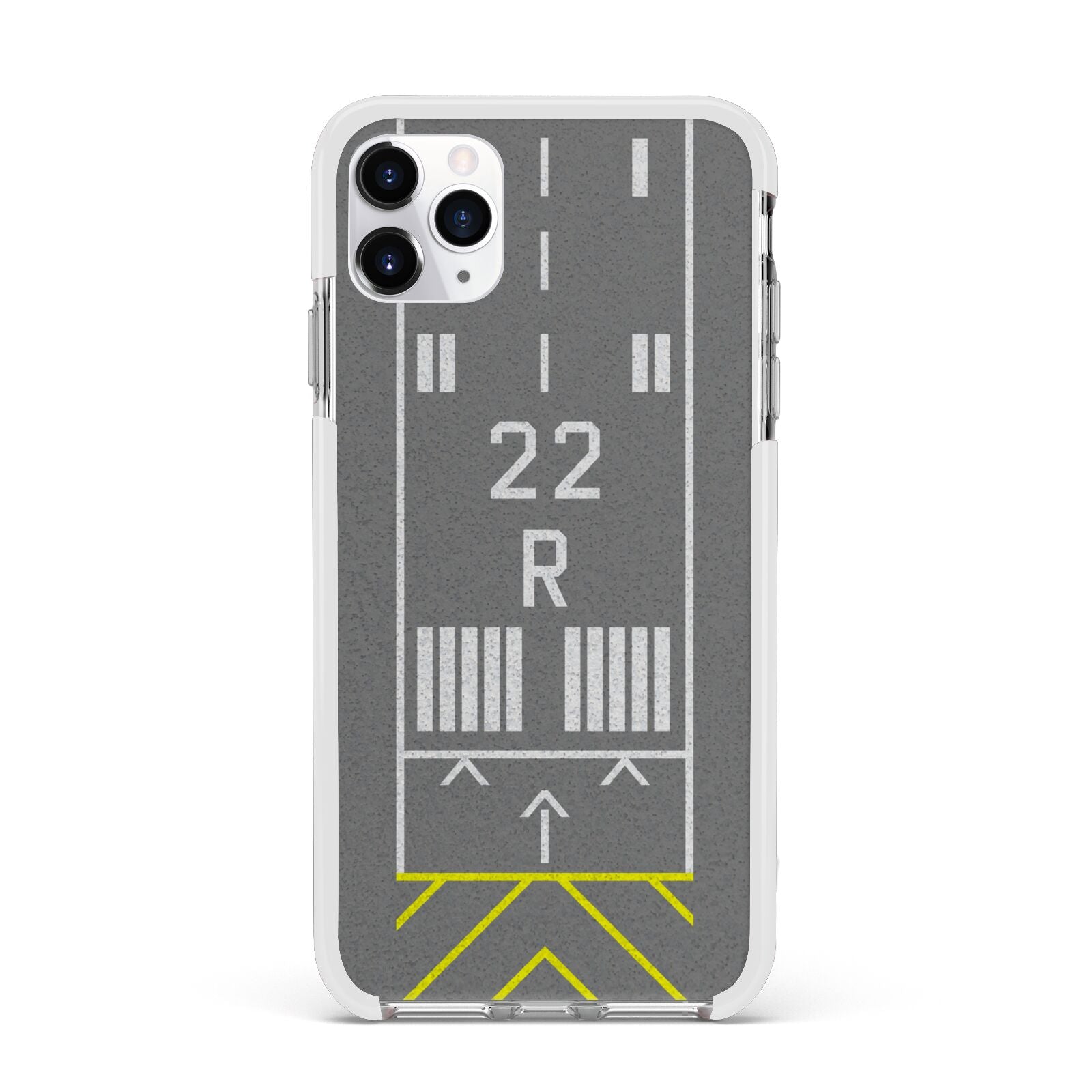Personalised Runway Apple iPhone 11 Pro Max in Silver with White Impact Case