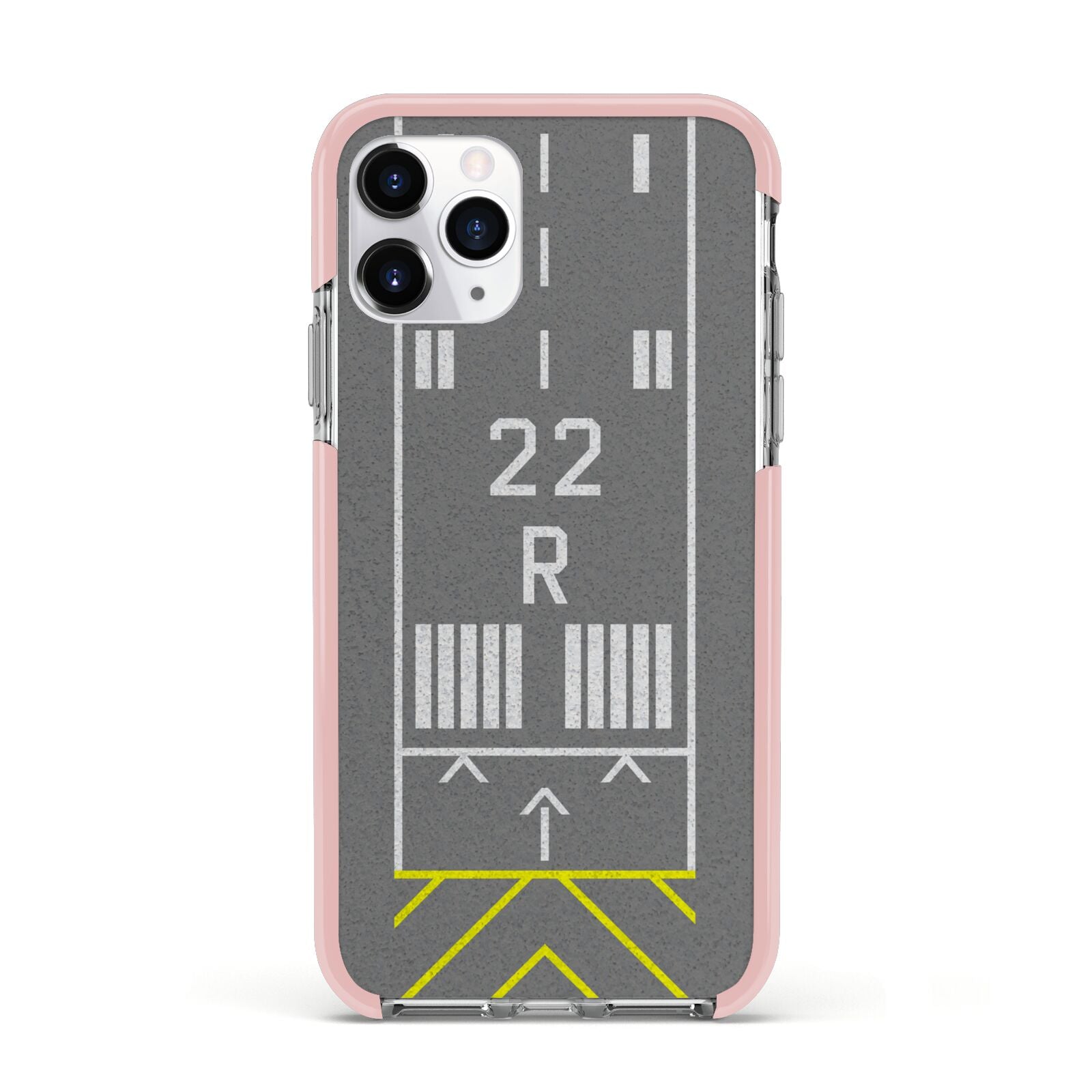 Personalised Runway Apple iPhone 11 Pro in Silver with Pink Impact Case