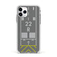 Personalised Runway Apple iPhone 11 Pro in Silver with White Impact Case