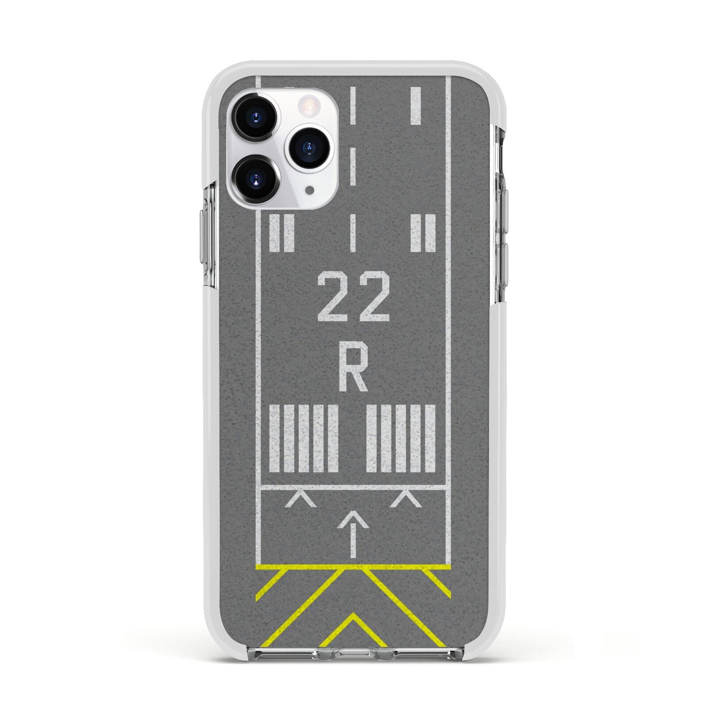 Personalised Runway Apple iPhone 11 Pro in Silver with White Impact Case