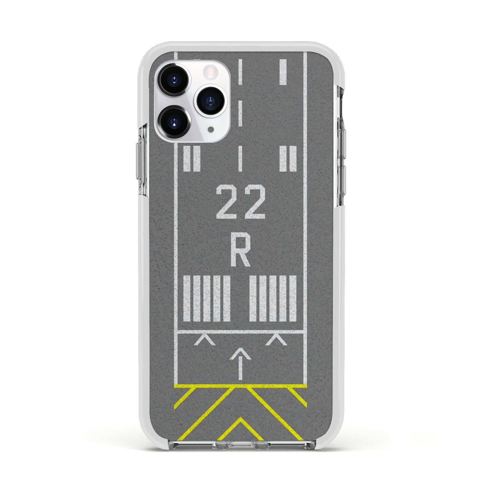 Personalised Runway Apple iPhone 11 Pro in Silver with White Impact Case