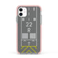 Personalised Runway Apple iPhone 11 in White with Pink Impact Case
