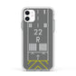 Personalised Runway Apple iPhone 11 in White with White Impact Case