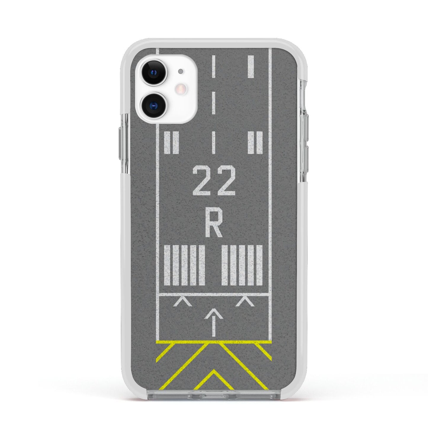 Personalised Runway Apple iPhone 11 in White with White Impact Case
