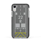 Personalised Runway Apple iPhone XR Impact Case Black Edge on Silver Phone