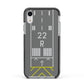 Personalised Runway Apple iPhone XR Impact Case Black Edge on Silver Phone