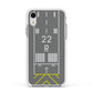 Personalised Runway Apple iPhone XR Impact Case White Edge on Silver Phone