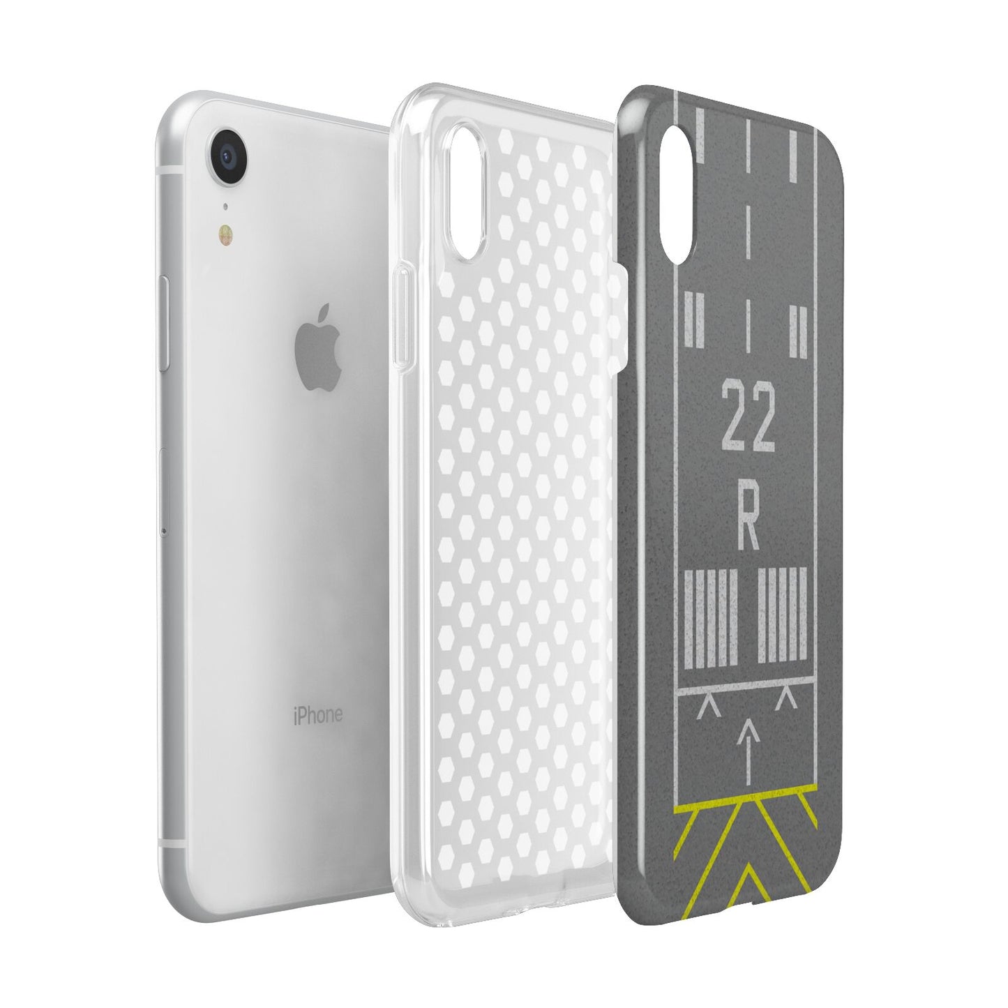 Personalised Runway Apple iPhone XR White 3D Tough Case Expanded view