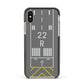 Personalised Runway Apple iPhone Xs Impact Case Black Edge on Gold Phone