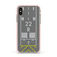 Personalised Runway Apple iPhone Xs Impact Case Pink Edge on Gold Phone