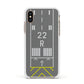 Personalised Runway Apple iPhone Xs Impact Case White Edge on Gold Phone