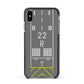 Personalised Runway Apple iPhone Xs Max Impact Case Black Edge on Black Phone