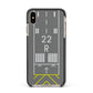 Personalised Runway Apple iPhone Xs Max Impact Case Black Edge on Gold Phone
