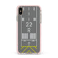 Personalised Runway Apple iPhone Xs Max Impact Case Pink Edge on Gold Phone