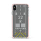 Personalised Runway Apple iPhone Xs Max Impact Case Pink Edge on Silver Phone