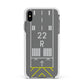 Personalised Runway Apple iPhone Xs Max Impact Case White Edge on Black Phone