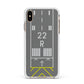 Personalised Runway Apple iPhone Xs Max Impact Case White Edge on Gold Phone
