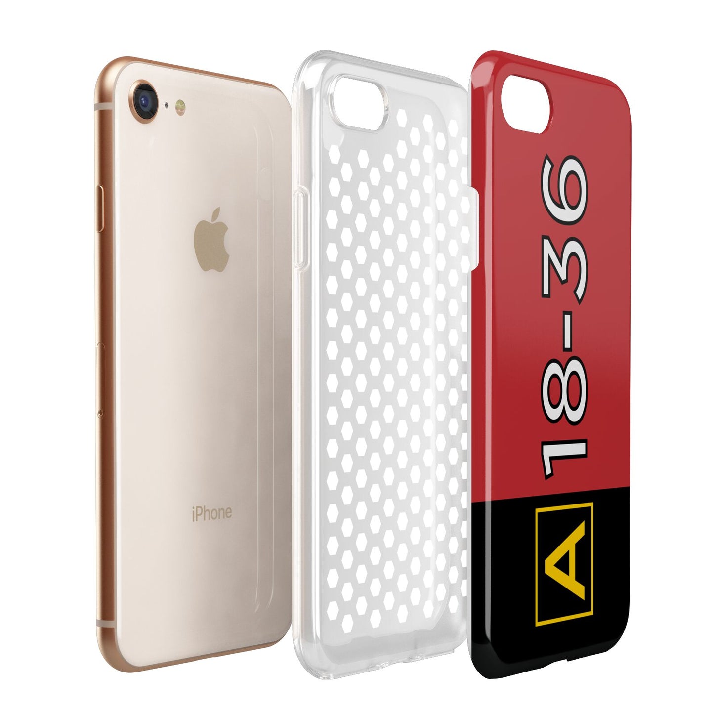 Personalised Runway Holding Position Apple iPhone 7 8 3D Tough Case Expanded View