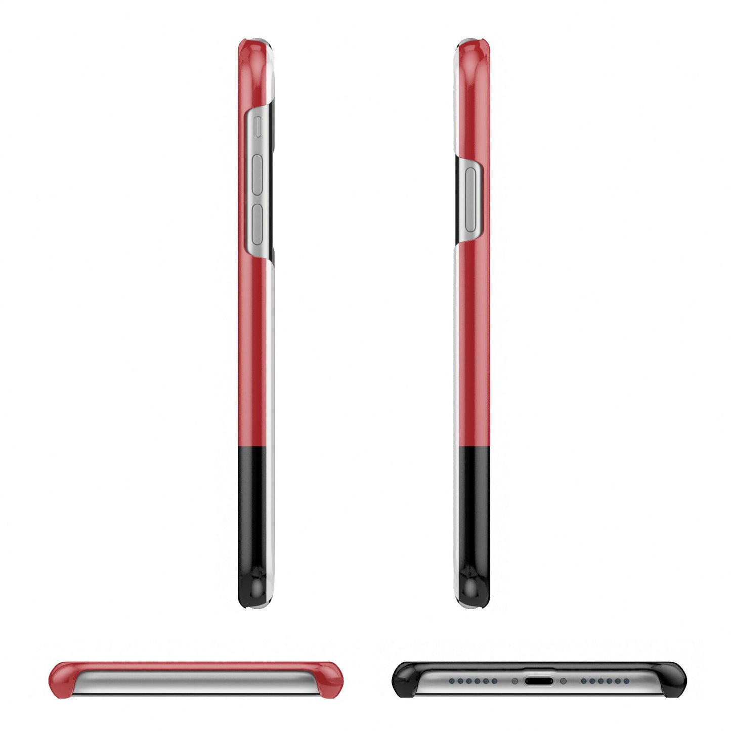 Personalised Runway Holding Position Apple iPhone XR 3D Wrap Snap Case Angled Images on White Phone