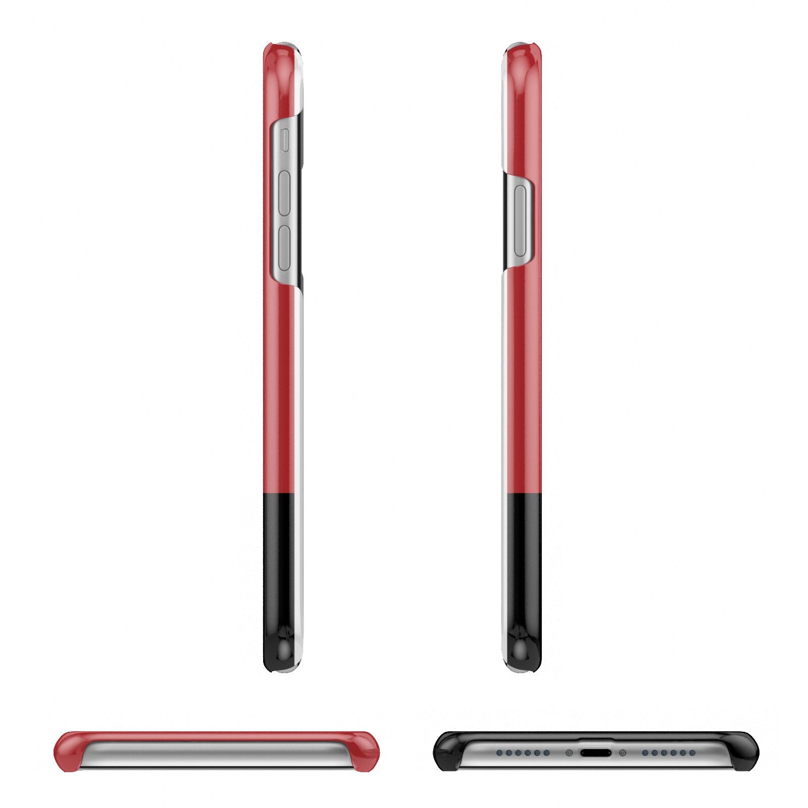 Personalised Runway Holding Position Apple iPhone XR 3D Wrap Snap Case Angled Images on White Phone