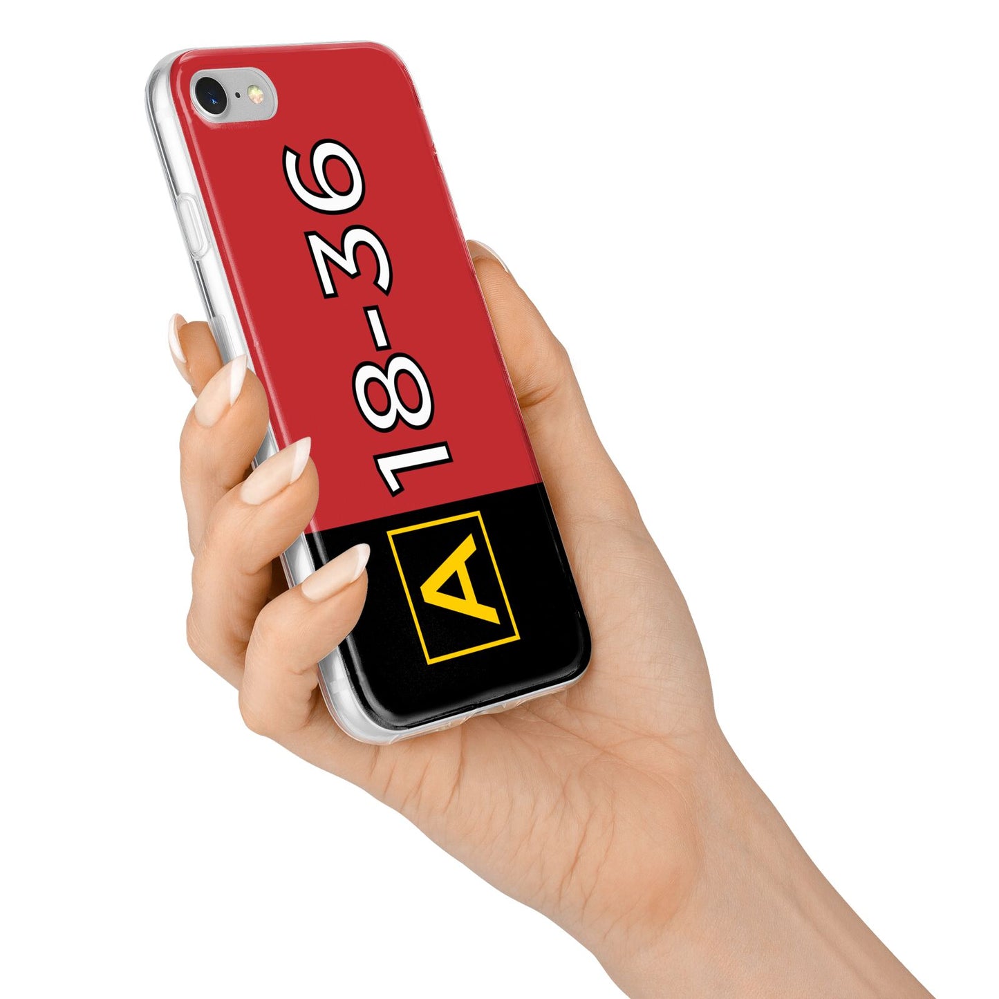 Personalised Runway Holding Position iPhone 7 Bumper Case on Silver iPhone Alternative Image