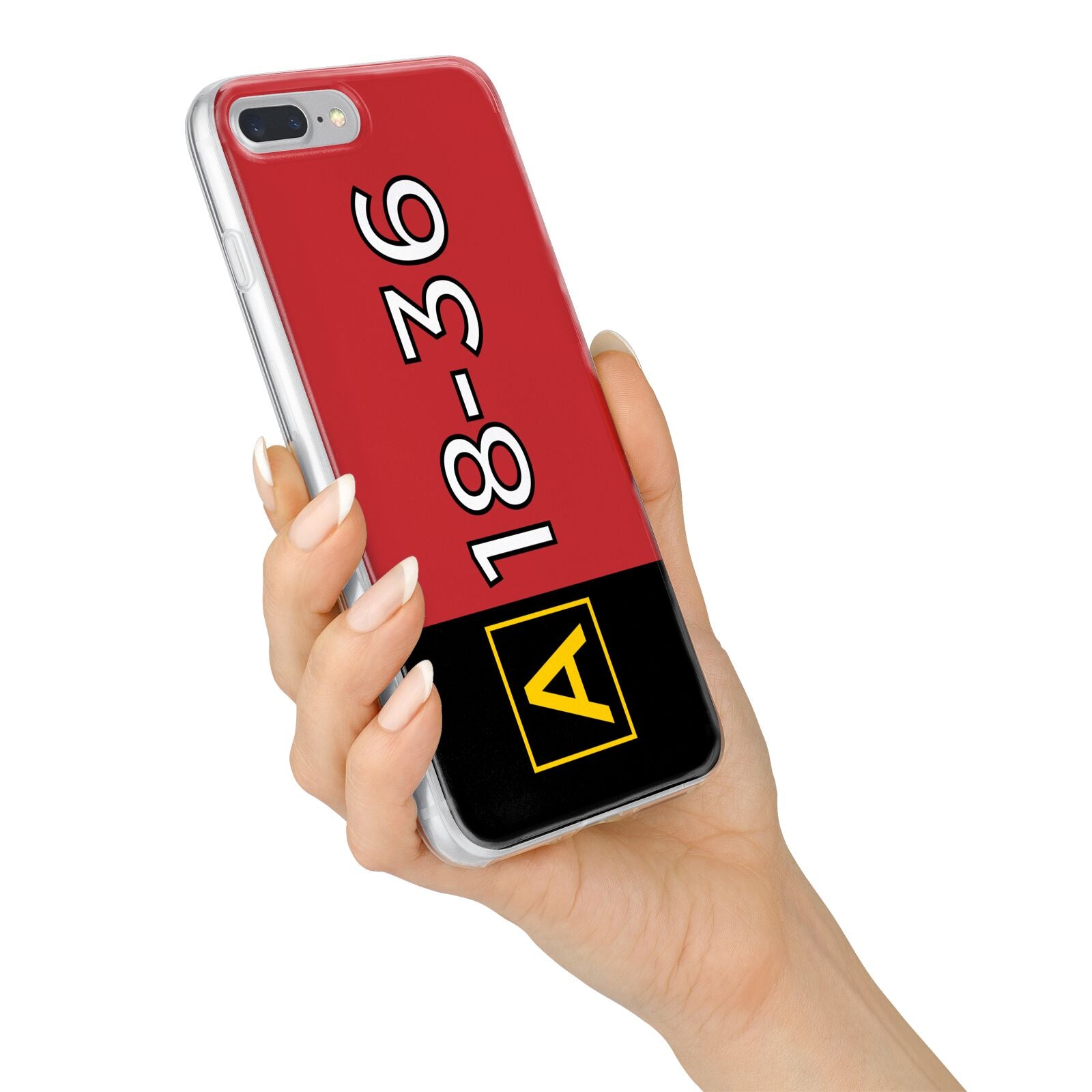 Personalised Runway Holding Position iPhone 7 Plus Bumper Case on Silver iPhone Alternative Image