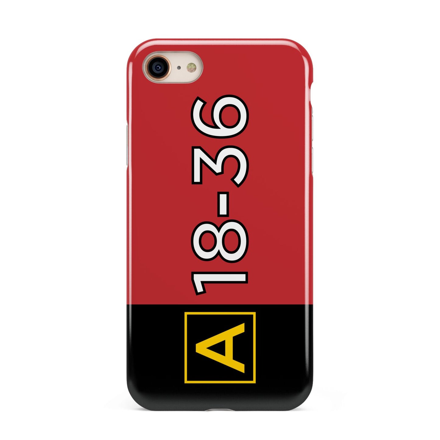 Personalised Runway Holding Position iPhone 8 3D Tough Case on Gold Phone