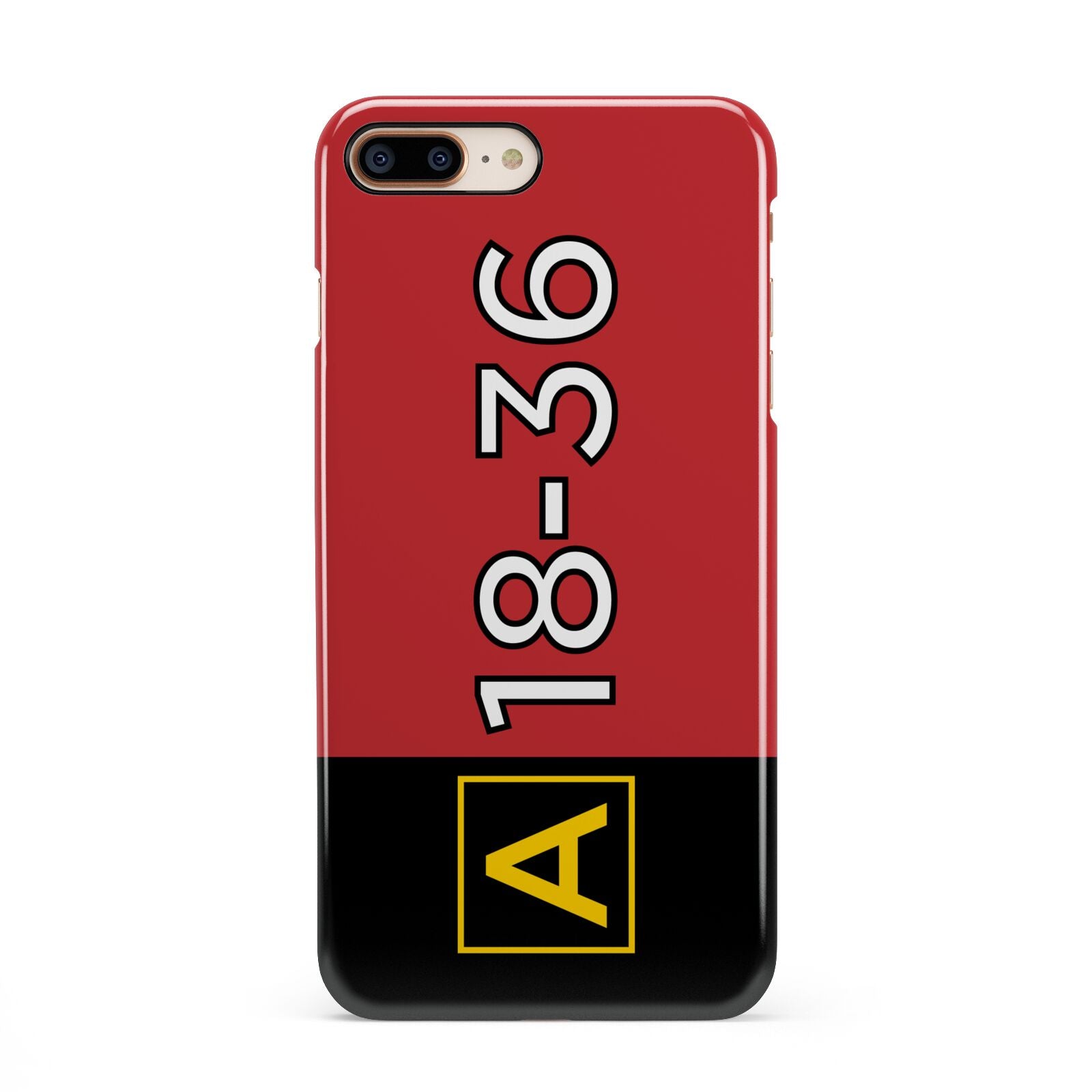 Personalised Runway Holding Position iPhone 8 Plus 3D Snap Case on Gold Phone