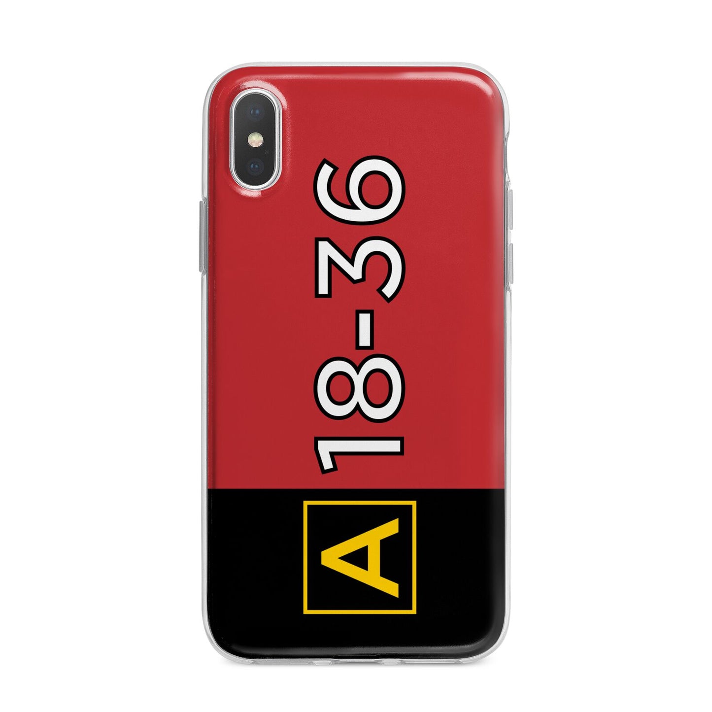 Personalised Runway Holding Position iPhone X Bumper Case on Silver iPhone Alternative Image 1