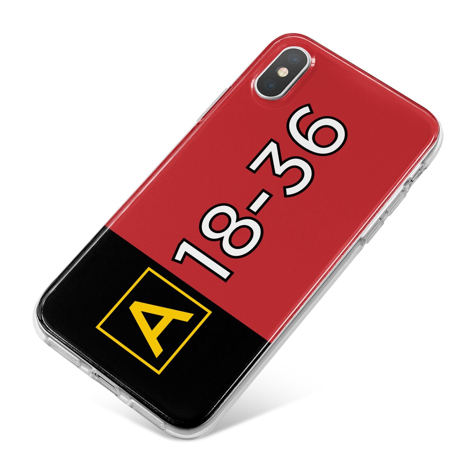 Personalised Runway Holding Position iPhone X Bumper Case on Silver iPhone