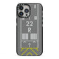 Personalised Runway iPhone 13 Pro Max Black Impact Case on Silver phone
