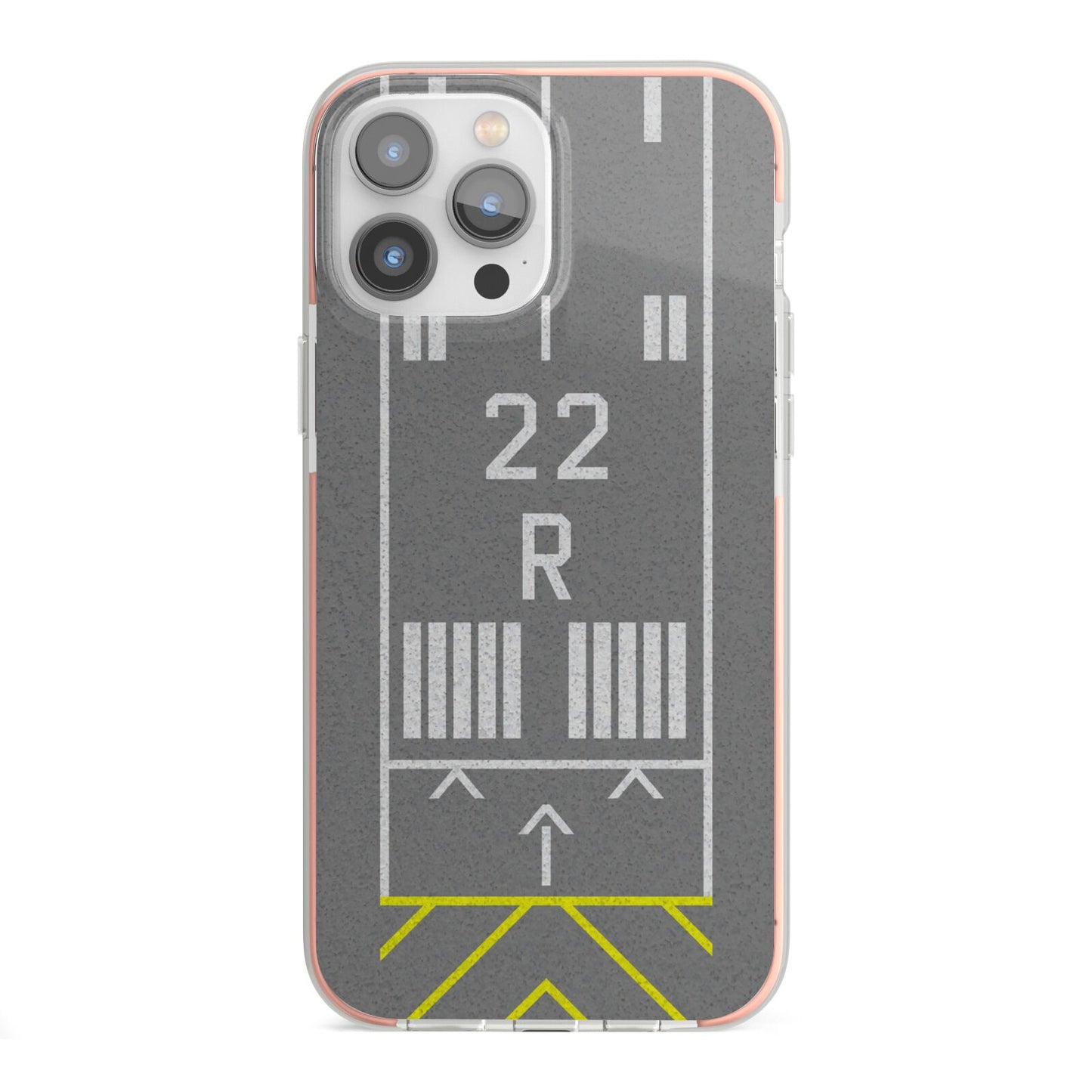 Personalised Runway iPhone 13 Pro Max TPU Impact Case with Pink Edges